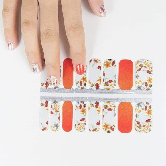Fall Autumn Nail Wraps, Nail Stickers, Nail Art, Manicure - Picture 5 of 8